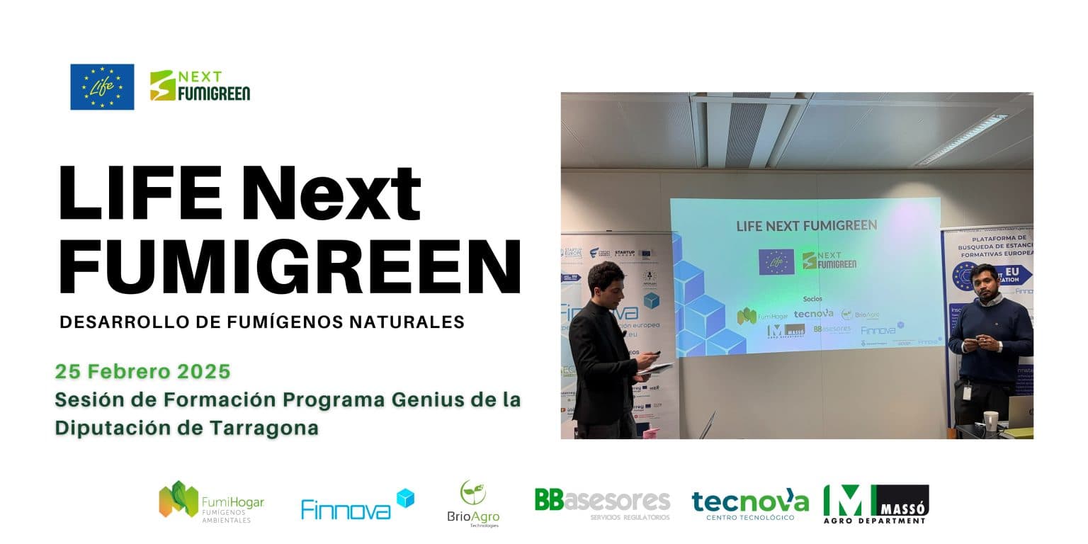 LIFE NextFUMIGREEN se presenta en Bruselas a los jóvenes beneficiarios del programa Genius de la Diputación de Tarragona como caso de éxito en innovación agrícola
