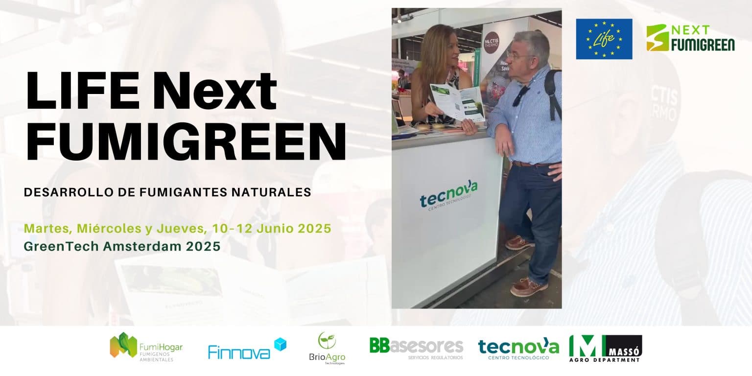 LIFE NextFUMIGREEN presenta su tecnología de fumigantes naturales en GreenTech Amsterdam 2025