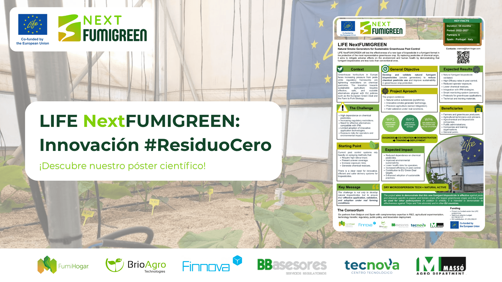 LIFE NextFUMIGREEN publica el póster científico sobre su tecnología fumígena #ResiduoCero presentado en Lieja
