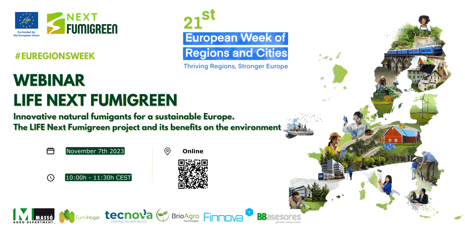 WEBINAR LIFE NextFUMIGREEN en la Semana Europea de las Regiones y Ciudades 2023 (EU Regions Week)