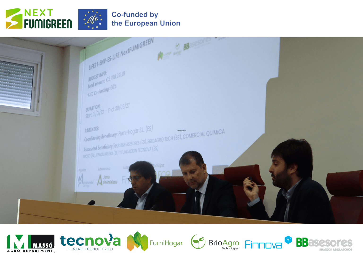 El proyecto LIFE NextFUMIGREEN ha protagonizado varios bloques de la 2ª Jornada de buenas prácticas en la Eurorregión Alentejo-Algarve-Andalucía