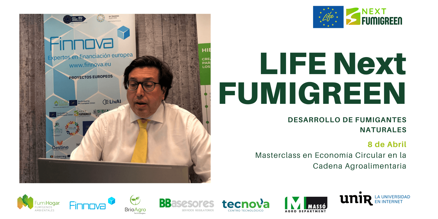 LIFE NextFUMIGREEN, presentado como caso de éxito en el Máster en Transformación Digital e Innovación en el Sector Agroalimentario de la UNIR
